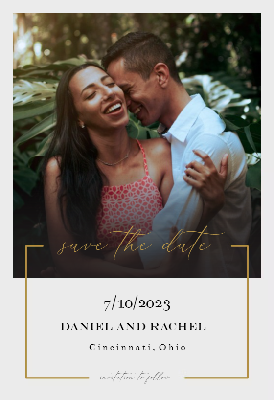 Medieval Codex Wedding SAVE THE DATE card