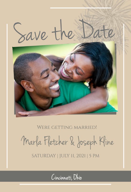 News flash - save the date card