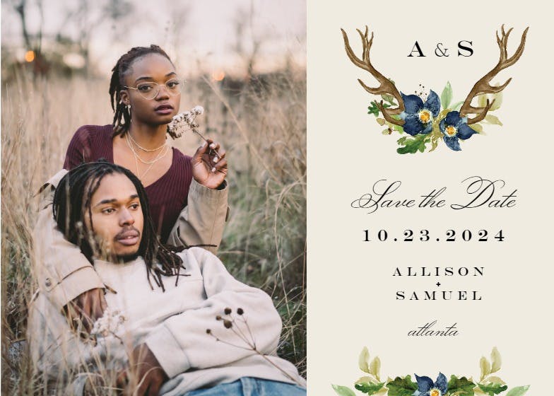 Oak and berry - save the date card