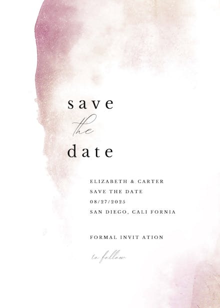 Ocean spread - save the date card