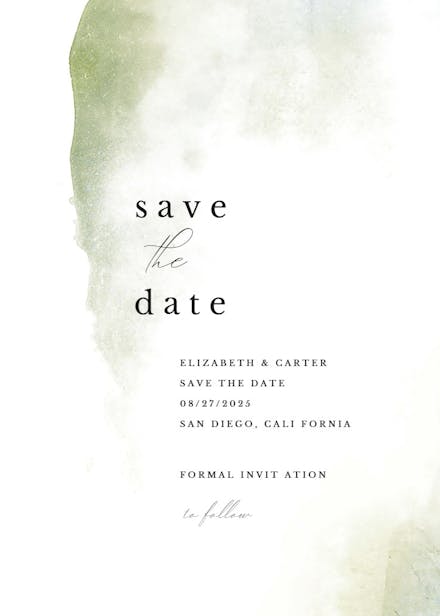Ocean spread - save the date card
