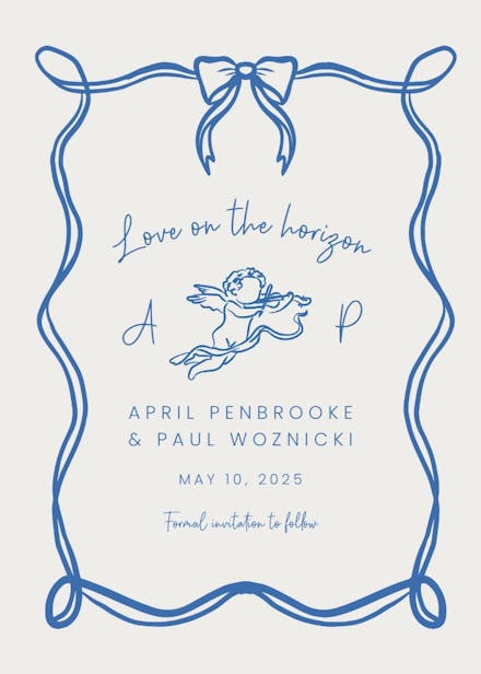 On the horizon - save the date card