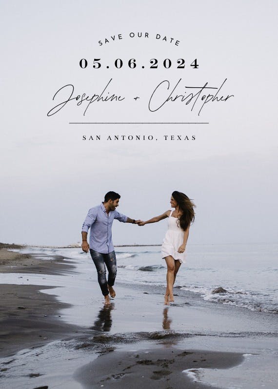 Only this moment - save the date card