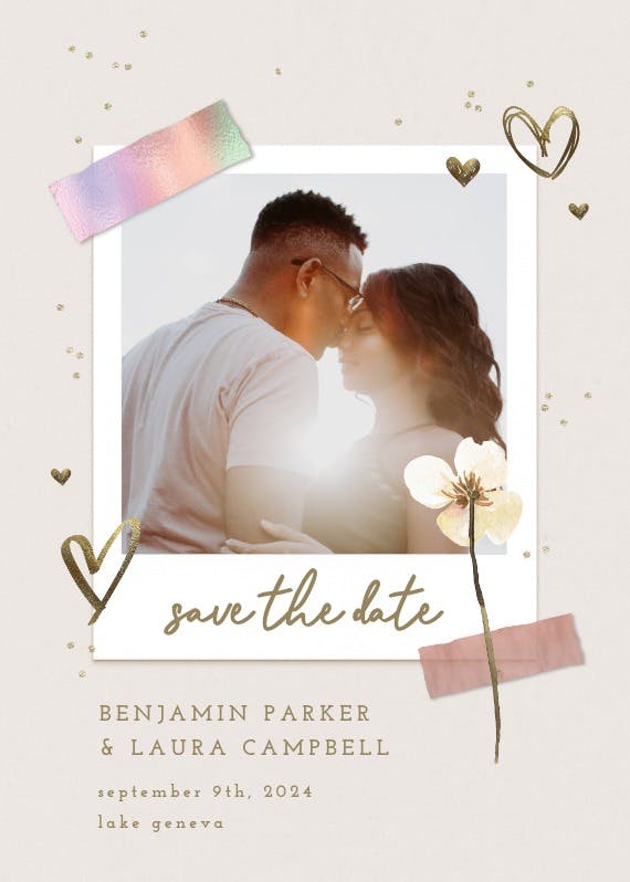 Paper and love - save the date card