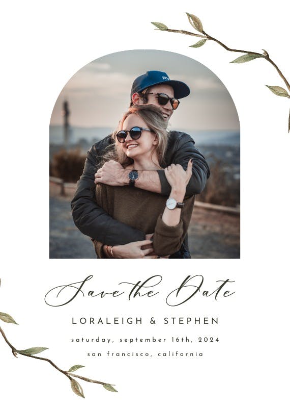 Pastel boho - save the date card