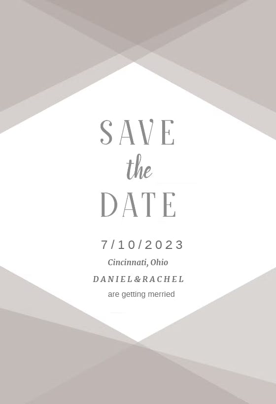 Pastel pattern - save the date card