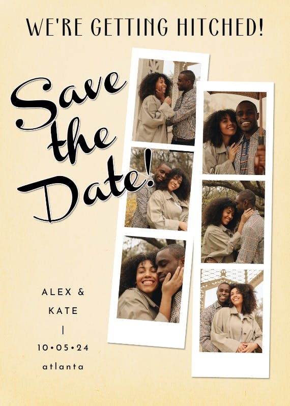 Photobooth - save the date card