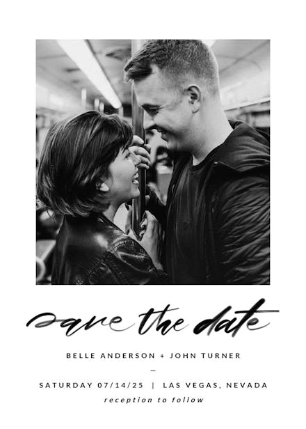 Polaroid - save the date card