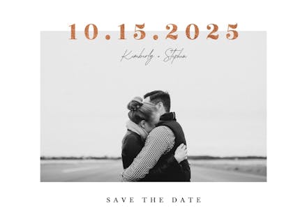 Prestige - save the date card