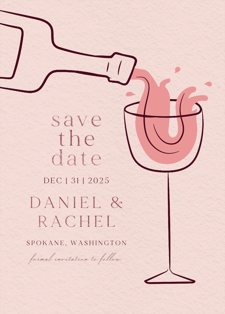 Rosé soirée - save the date card