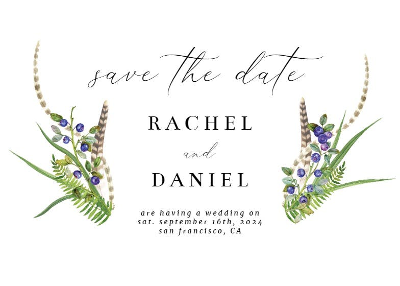 Rustic - save the date card