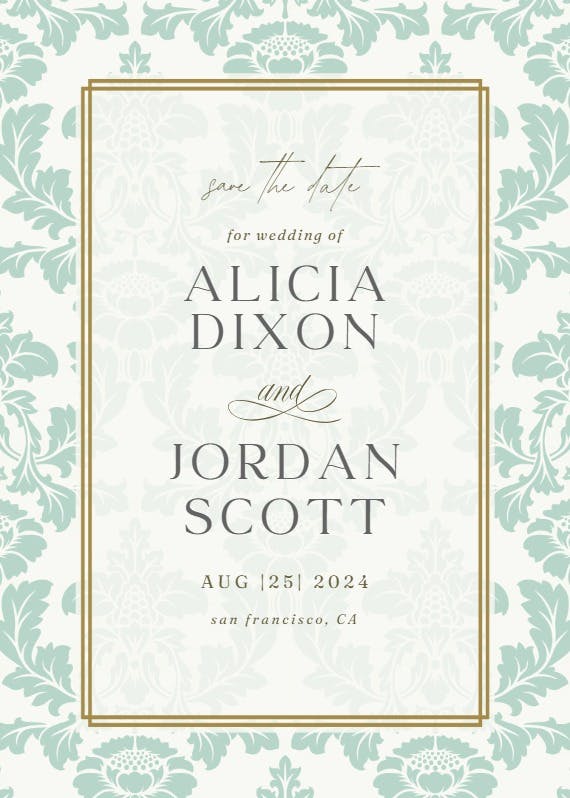 Rustic frame - save the date card