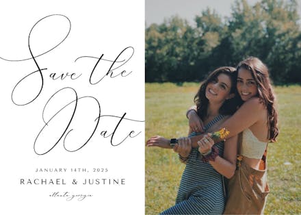 Salma photo - save the date card