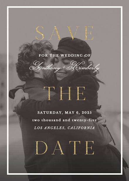 Save our date - save the date card