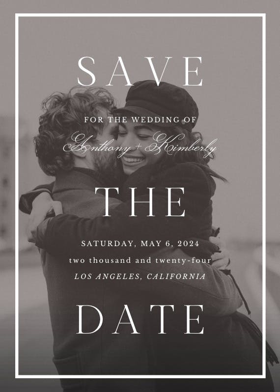 Save our date - save the date card