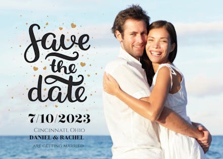 Save with heart - Save the Date Card