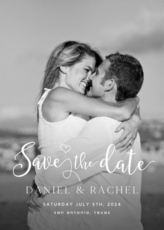 Save with love - save the date card