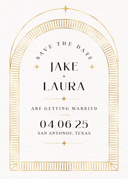 Sculptural simplicity - save the date card