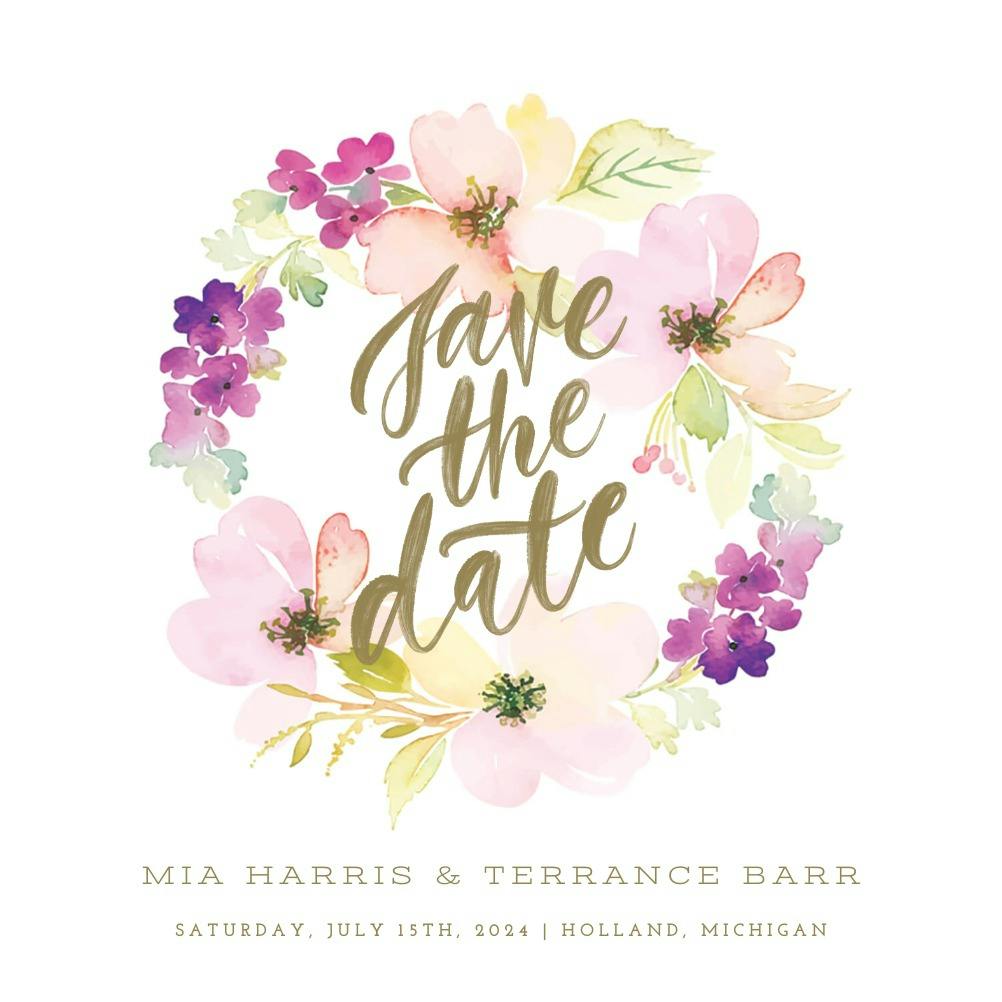 Sentimental circle - save the date card