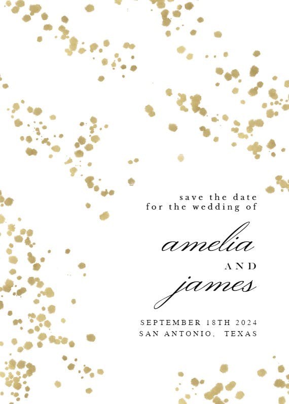 Shimmery dots -  tarjeta para reserva la fecha