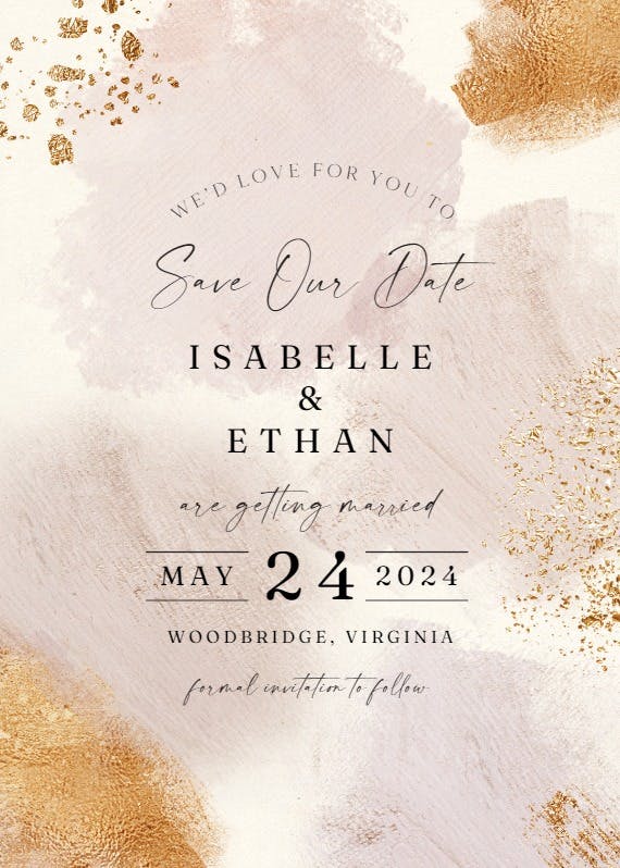 Shining moment - save the date card