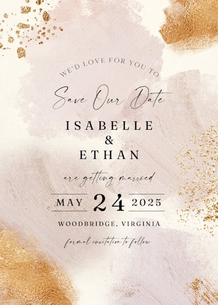 Shining moment - save the date card