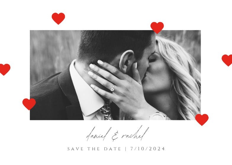 Signs of love - save the date card