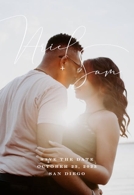 Simple Names - Save the Date Card