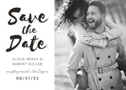 Simple text - save the date card