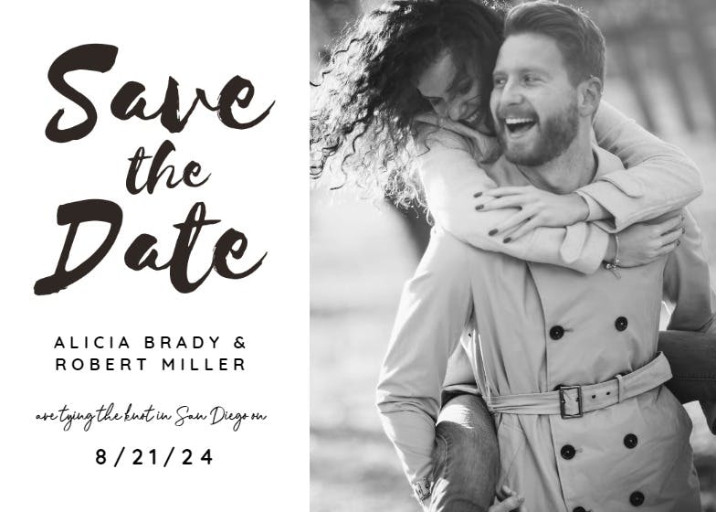 Simple text - save the date card