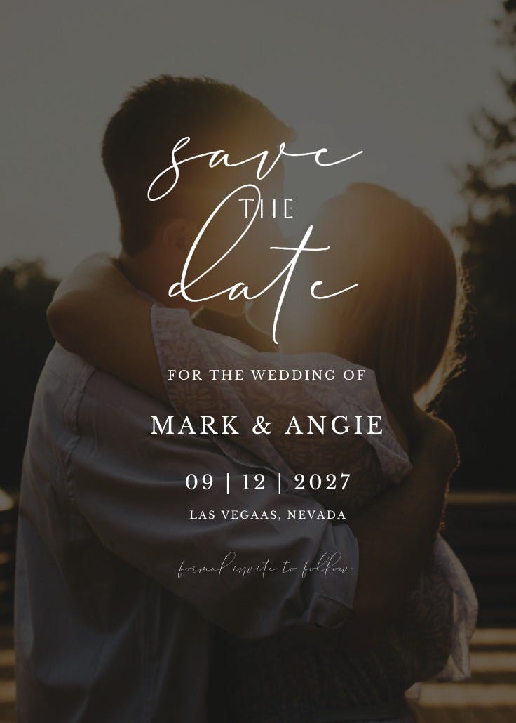 Simple typo - save the date card