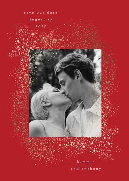 Snowy blast - save the date card