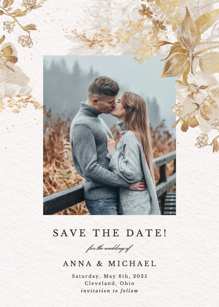 So in love - save the date card