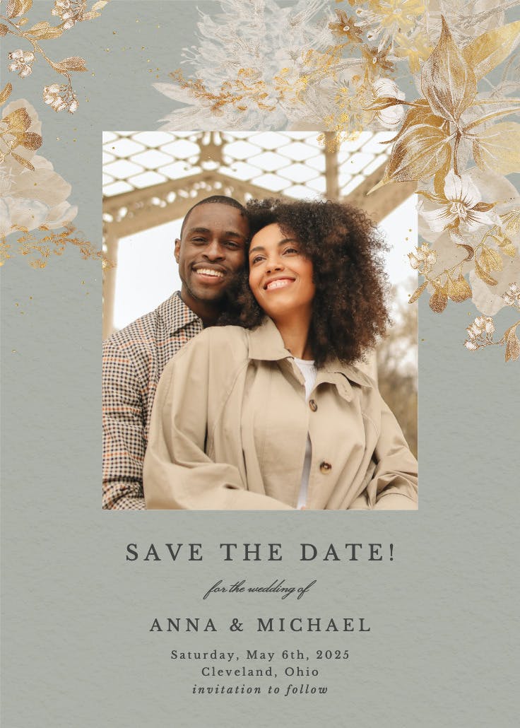 So in love - save the date card