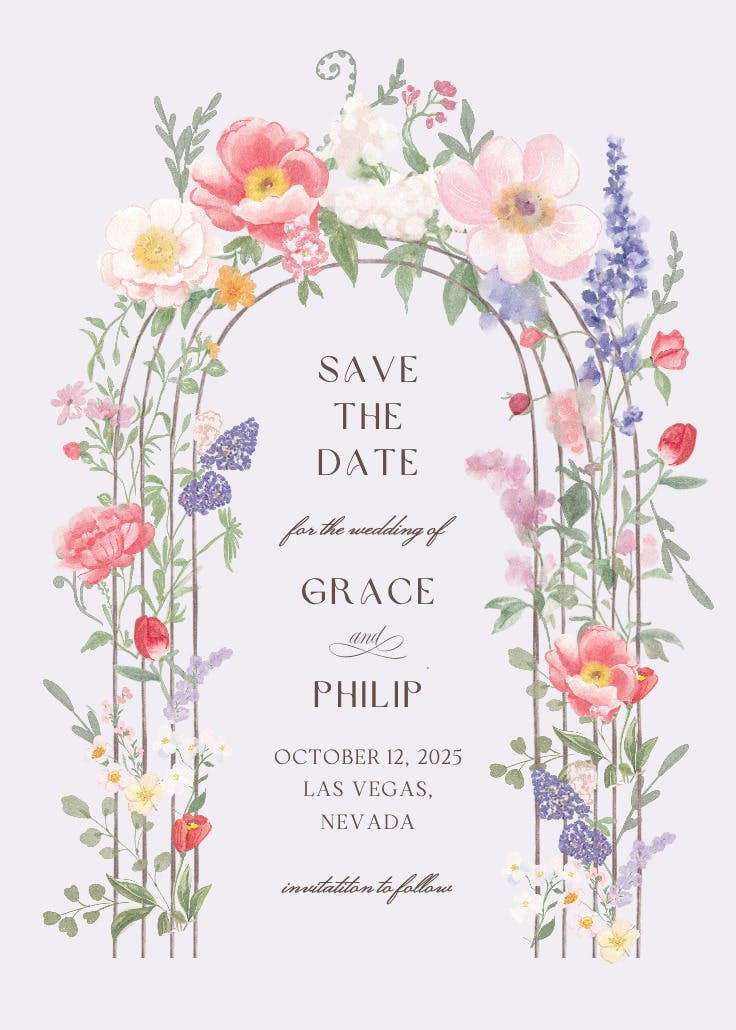 Spring gate of love - tarjeta para reserva la fecha