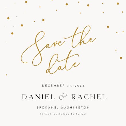 Stylish script - save the date card