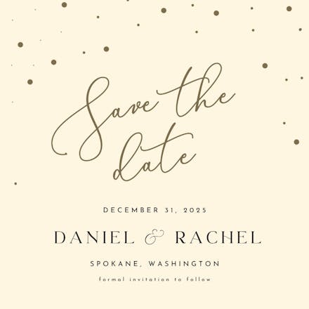 Stylish script - save the date card