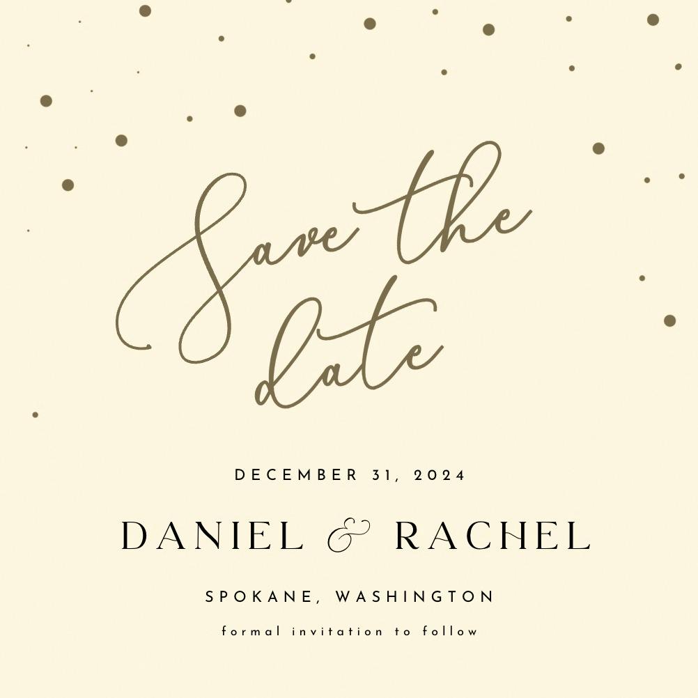 Stylish script - save the date card