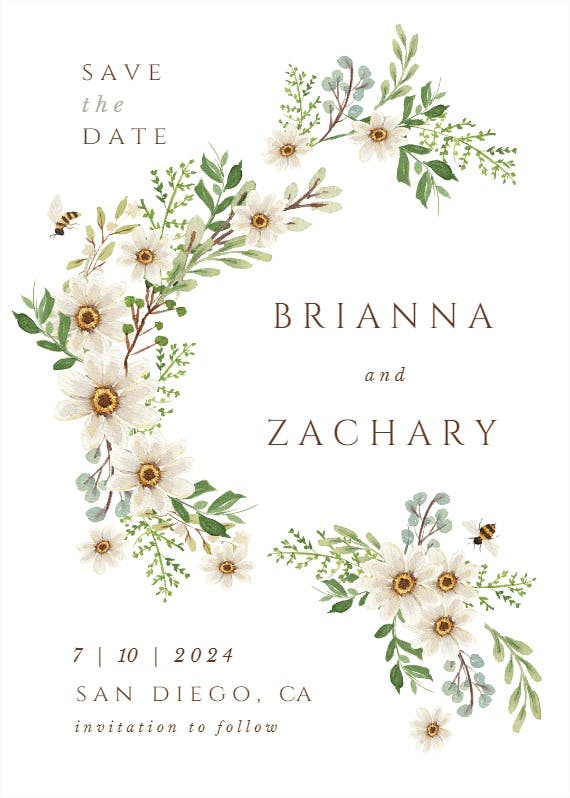 Sweeter together - save the date card