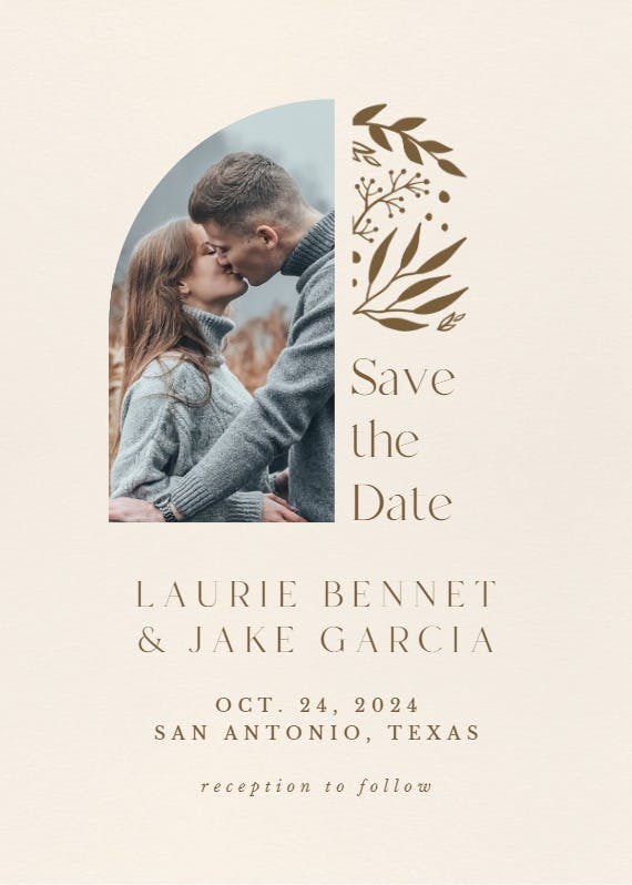 The big day - save the date card