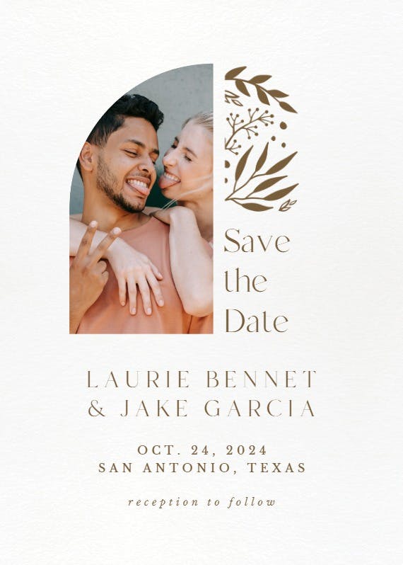 The big day - save the date card