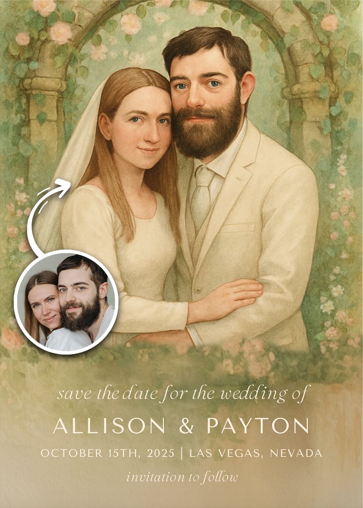 The promise of us - save the date card