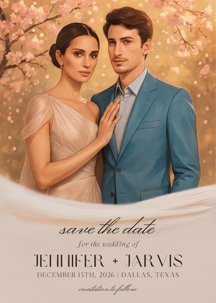 The vow of us - save the date card