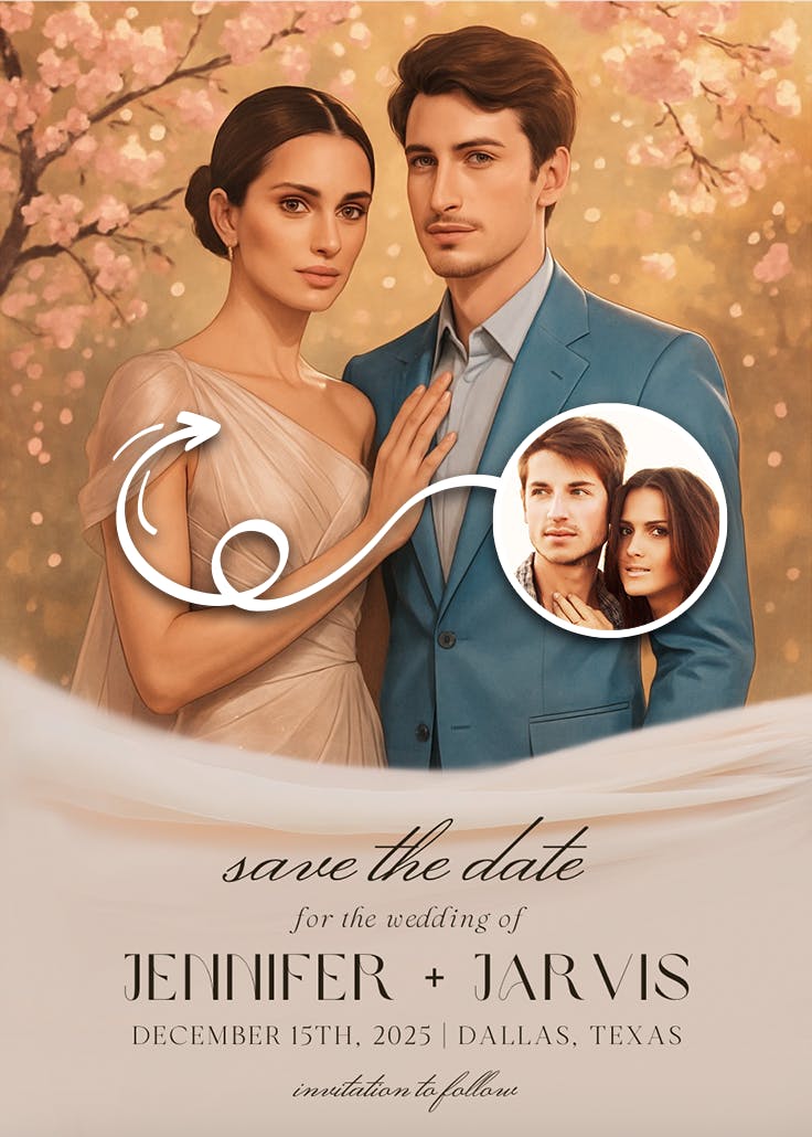 The vow of us - save the date card