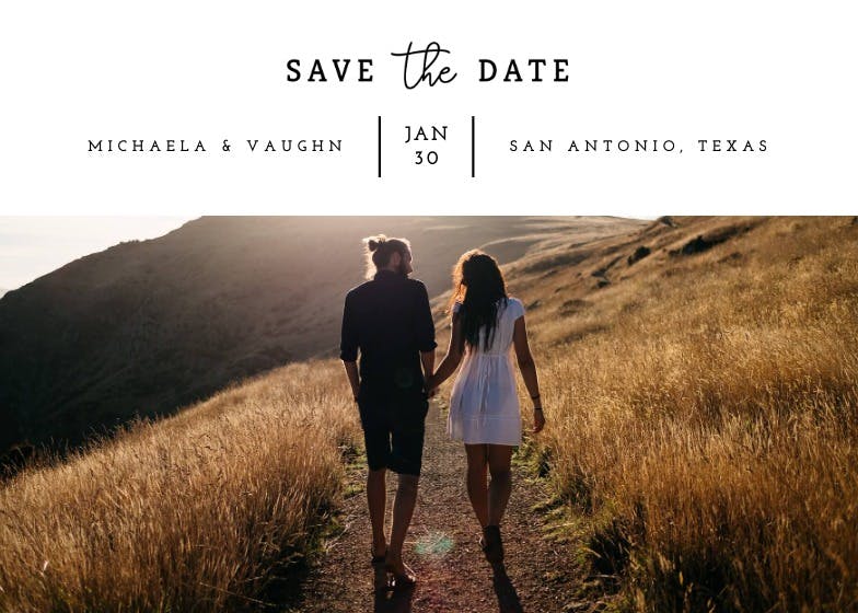 Timeless - save the date card