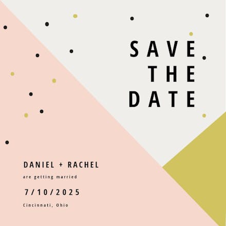 Tri tone - save the date card
