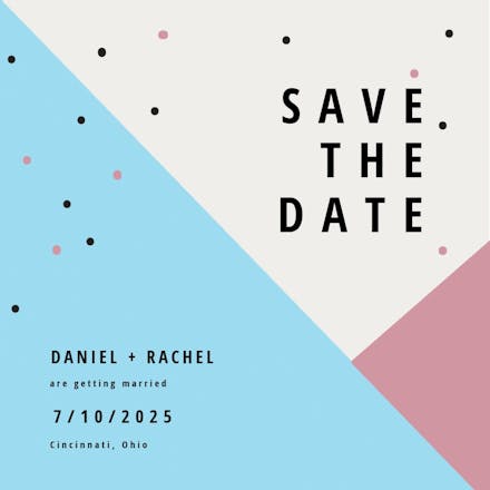 Tri tone - save the date card
