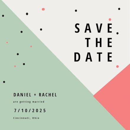Tri tone - save the date card