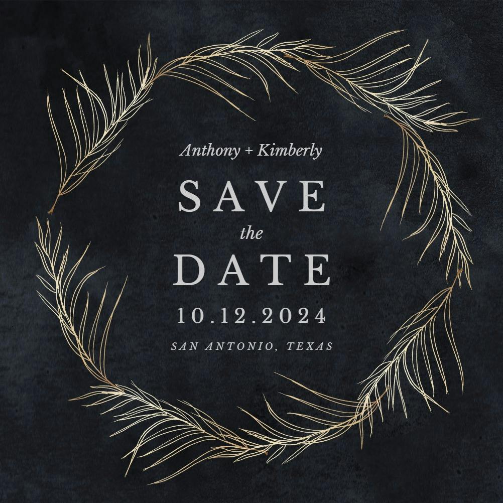 Tropical gold - save the date card