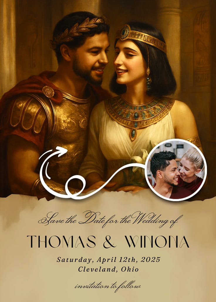 Under the sun of forever - save the date card